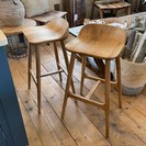 OILED OAK BAR STOOLS
